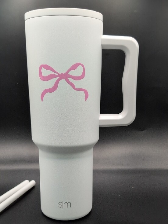 Simple Modern Other - SIMPLE MODERN 40oz Trek Tumbler in White with Pink Bow New in Box